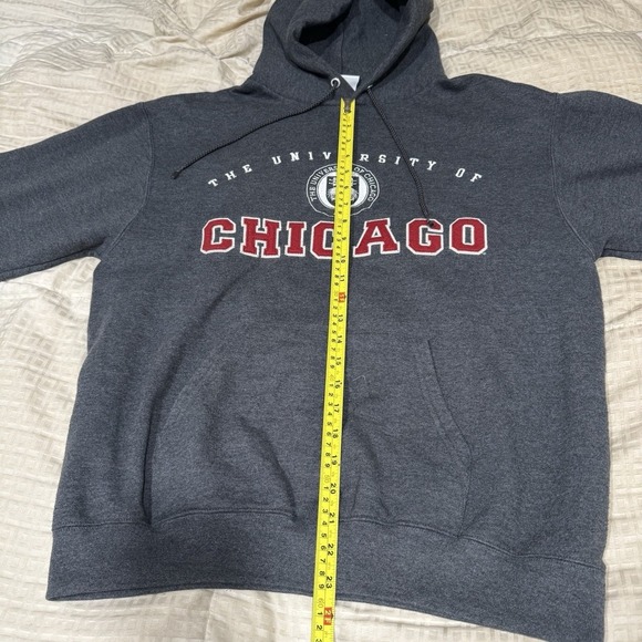 The University Of Chicago Dark Gray Champion Hoodie Pullover Men Size Medium - Picture 8 of 11
